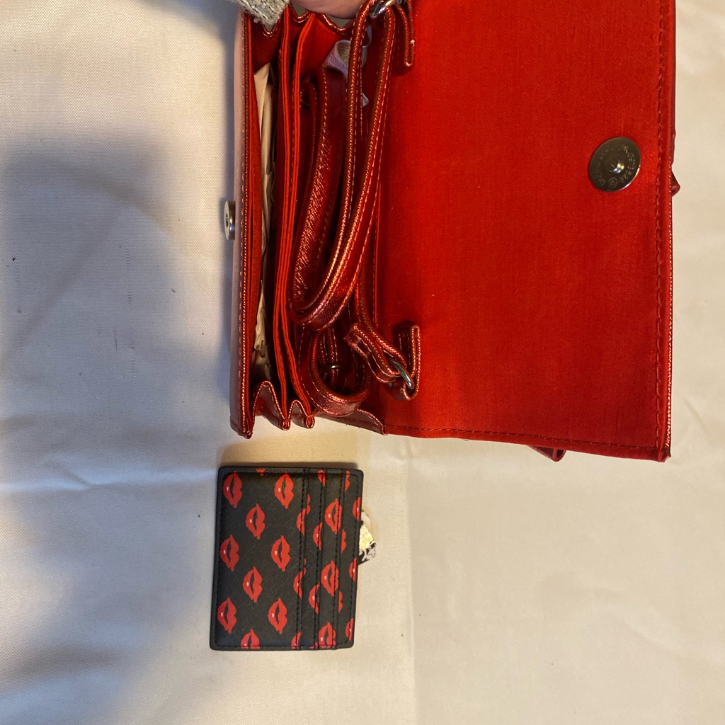 Red Wallet And Card Holder